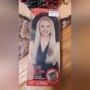 Revlon synthetic clip. Hair extension,  dark brown